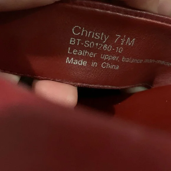 Genuine Leather Red 90s Sandals - Picture 6 of 6